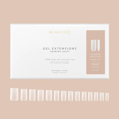 Kiara Sky Natural Gel Extensions - Medium Square