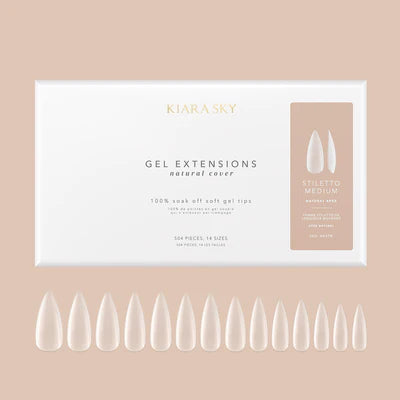 Kiara Sky Natural Gel Extensions - Medium Stiletto