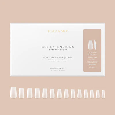 Kiara Sky Natural Gel Extensions - Short Coffin