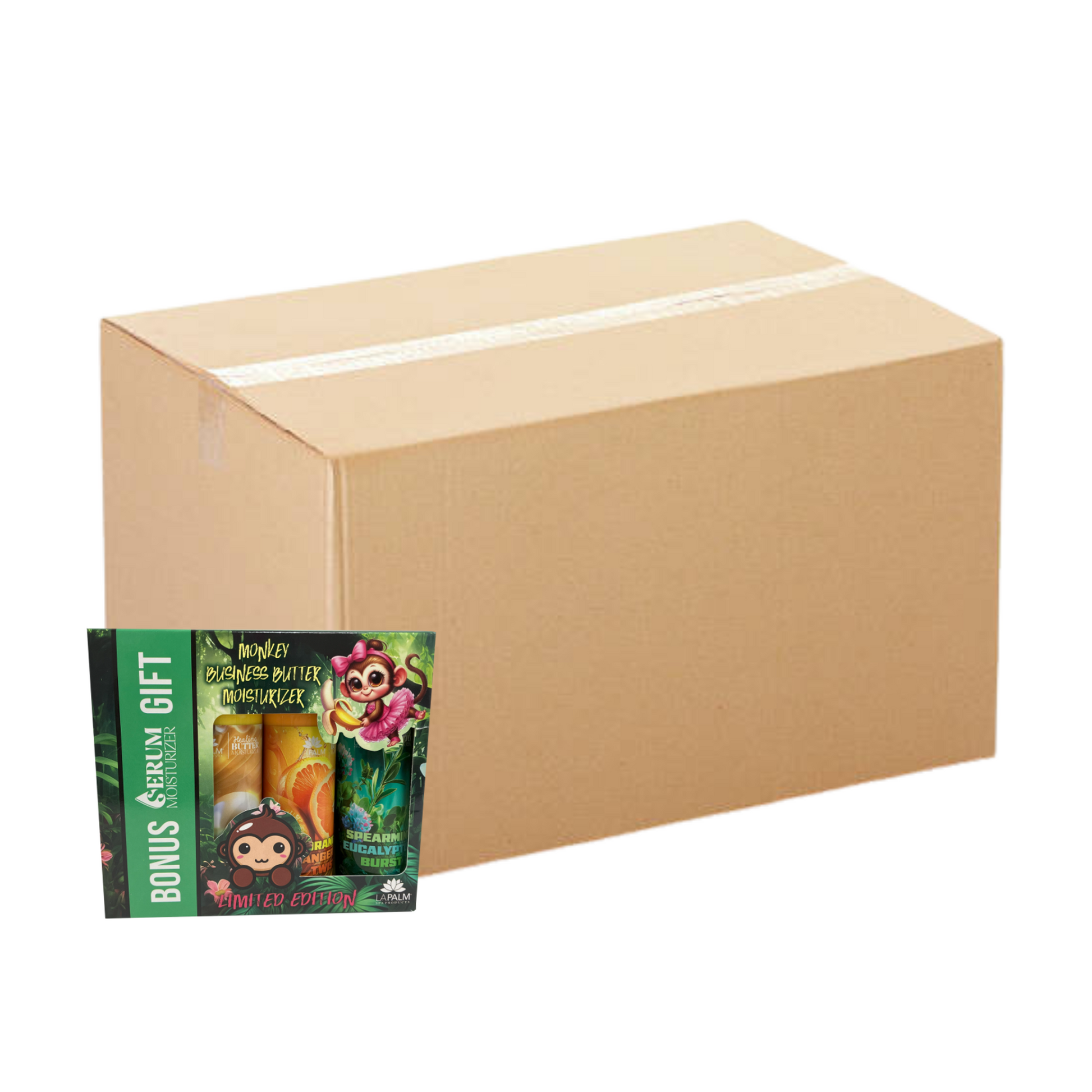 Lapalm Monkey Business Holiday Lotion Gift Box Case