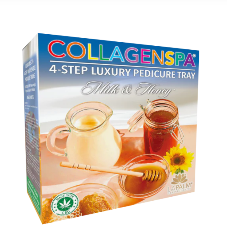 Lapalm Collagen Spa 4 Step Pedi Tray - Milk & Honey Case