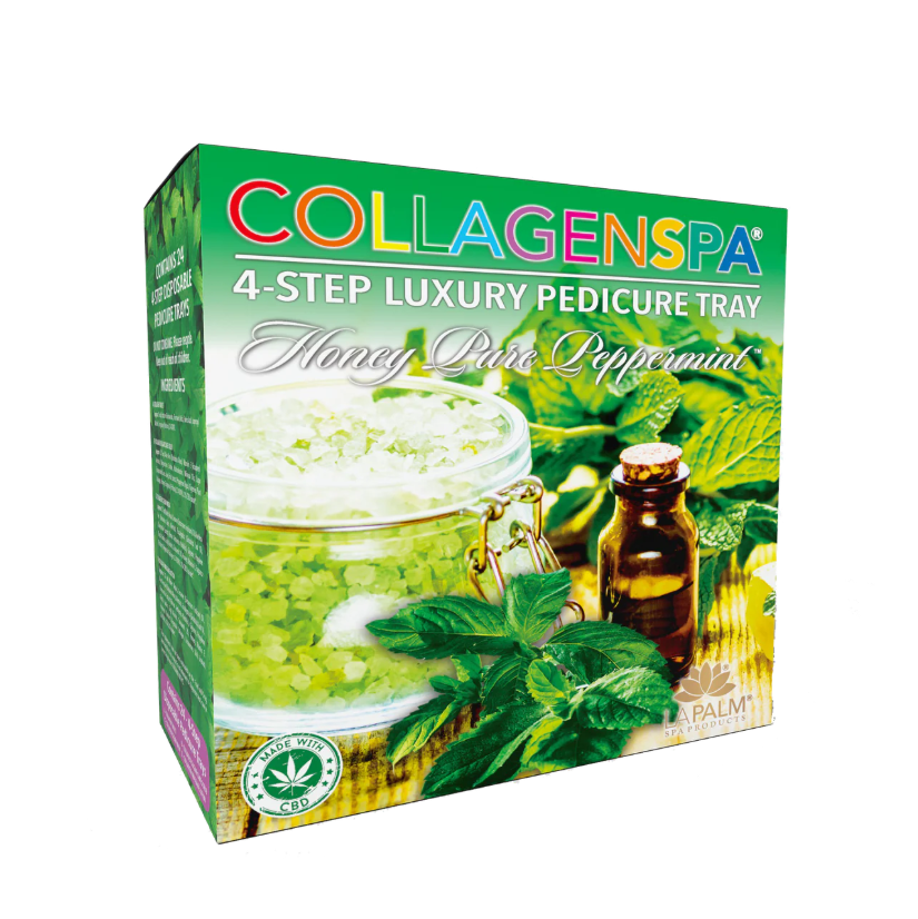 Lapalm Collagen Spa 4 Step Pedi Tray - Peppermint Case