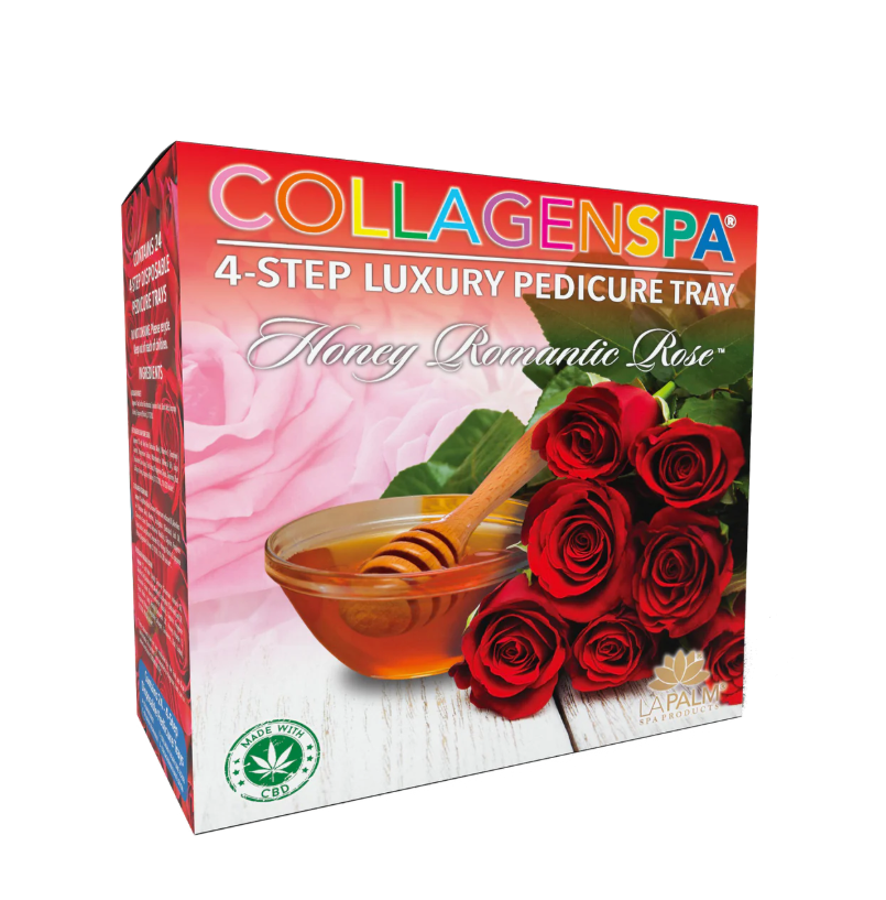 Lapalm Collagen Spa 4 Step Pedi Tray - Rose Case