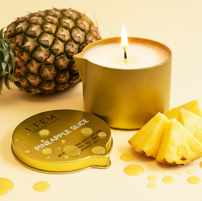 L'Fem Massage Candle 8oz - Pineapple Slice