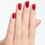 hands wearing B78 Miami Beet Intelli-Gel Trio by OPI 