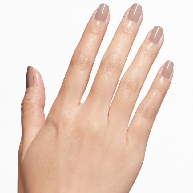 Hands Wearing Double Nude-Y Nail Envy Tri-Flex 0.5oz by OPI
