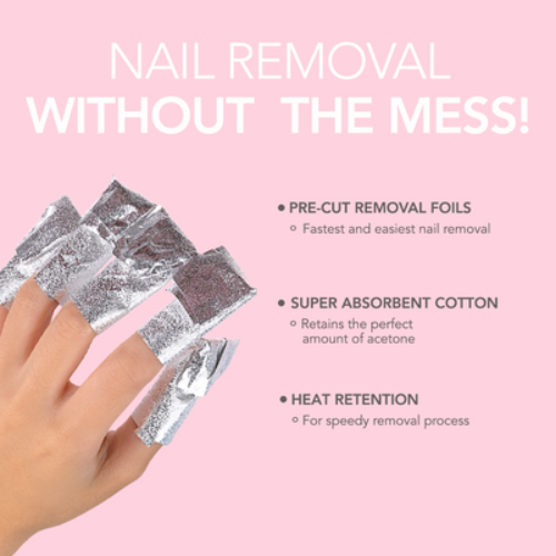 Example on how to use Nail Remover Foils by Kiara Sky