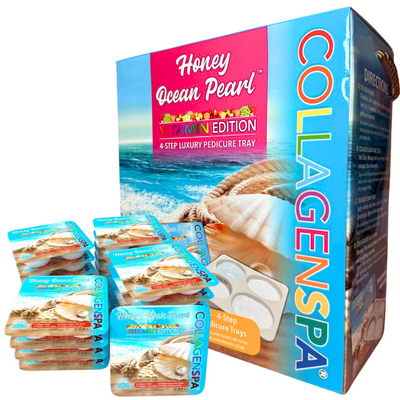 Lapalm Collagen Spa 4 Step Pedi Tray - Honey Ocean Pearl