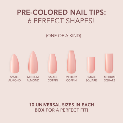 Each shape of One of a Kind Gelly Cover Tips by Kiara Sky