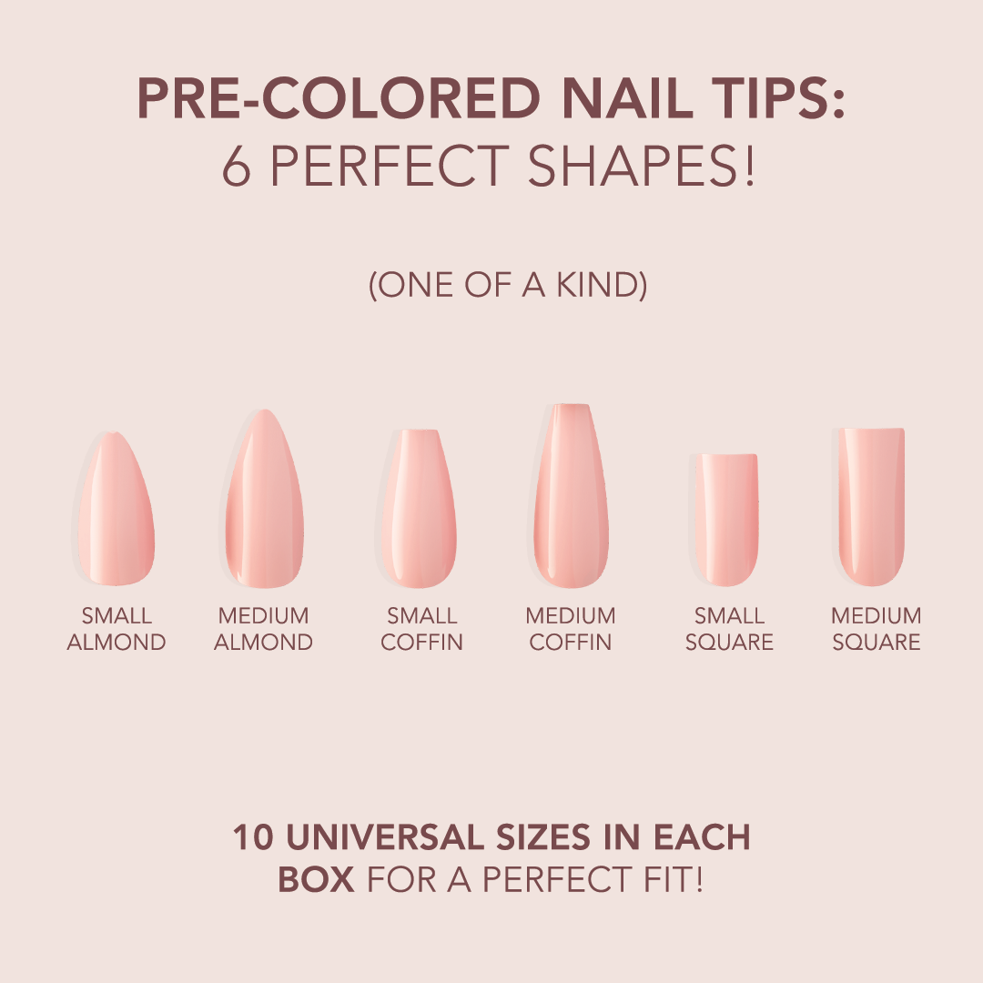 Each shape of One of a Kind Gelly Cover Tips by Kiara Sky