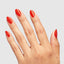 OPI Dip - F034 Totally Red-ical hand