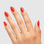 OPI Polish F034 Totally Red-ical hand