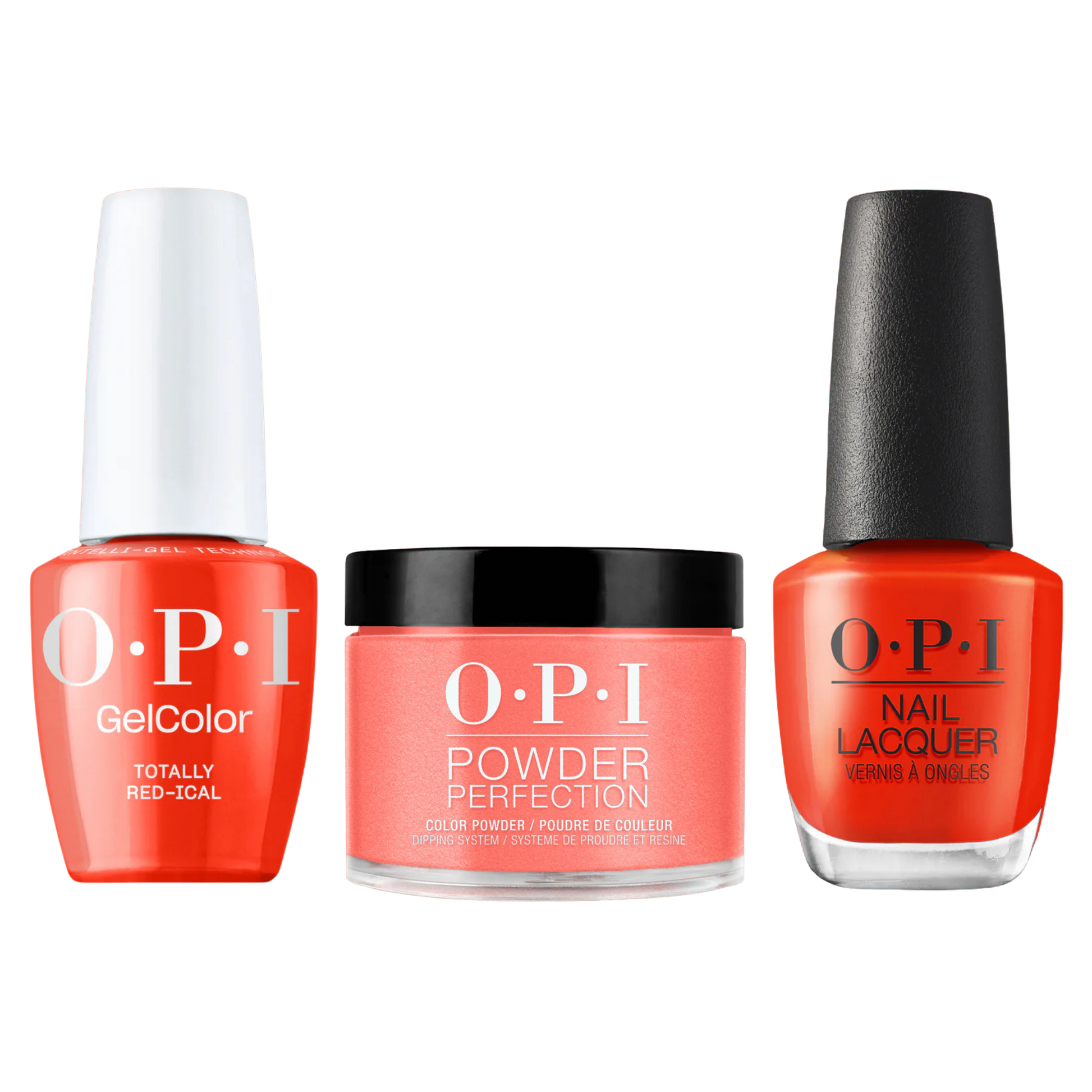 OPI Intelli-Gel Trio - F034 Totally Red-ical