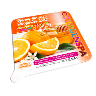 Honey Orange Tangerine Zest Collagen Spa 4 Step Pedi Tray by LaPalm