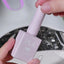 Applying PLA 001 Turnip the Beet gel polish to a nail swatch