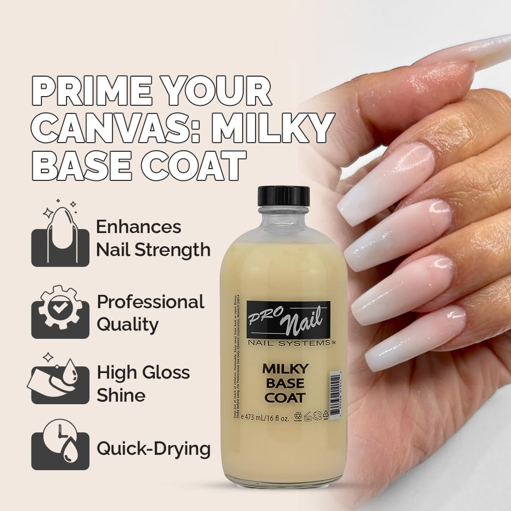 ProNail Milky Base Coat 16oz info 2