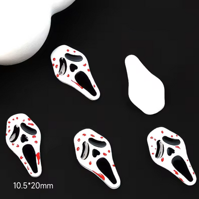 Ghostface Scream Nail Charms