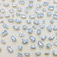 Mixed-shape clear nail crystals with silver frames for luxury nail art and professional manicures.