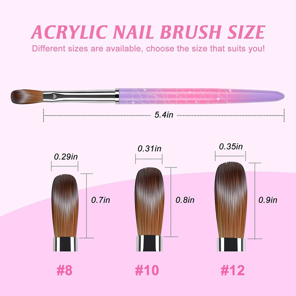 Starlight Kolinsky Acrylic Brush (Pre-Crimped) example 3