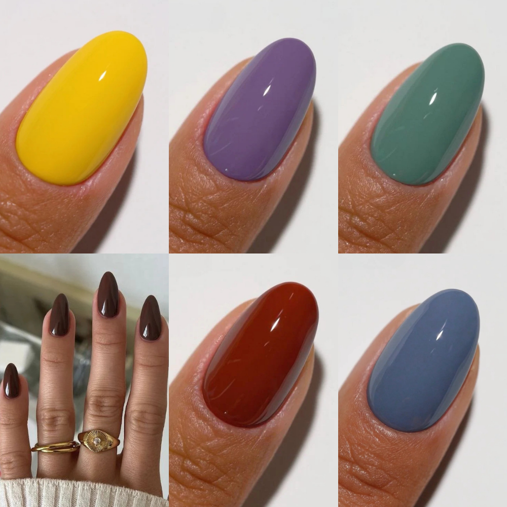 swatch of DND Diva Fall Gel Polish 6pc Bundle - Cozy Autumn