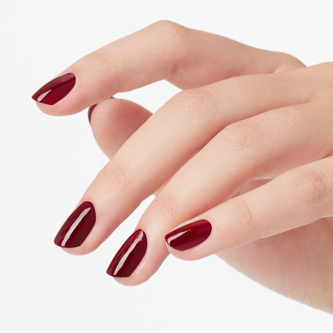 hands wearing W52 Got The Blues For Red Intelli-Gel Trio by OPI