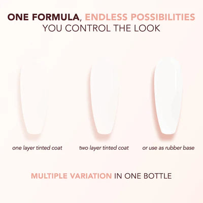 Kiara Sky Tinted Rubber Top Coat - TNT01 Vanilla Lace Color