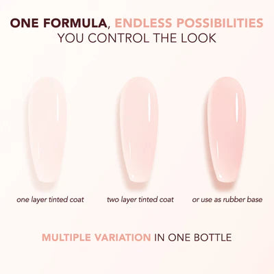 Kiara Sky Tinted Rubber Top Coat - TNT06 Velvet Blush Color