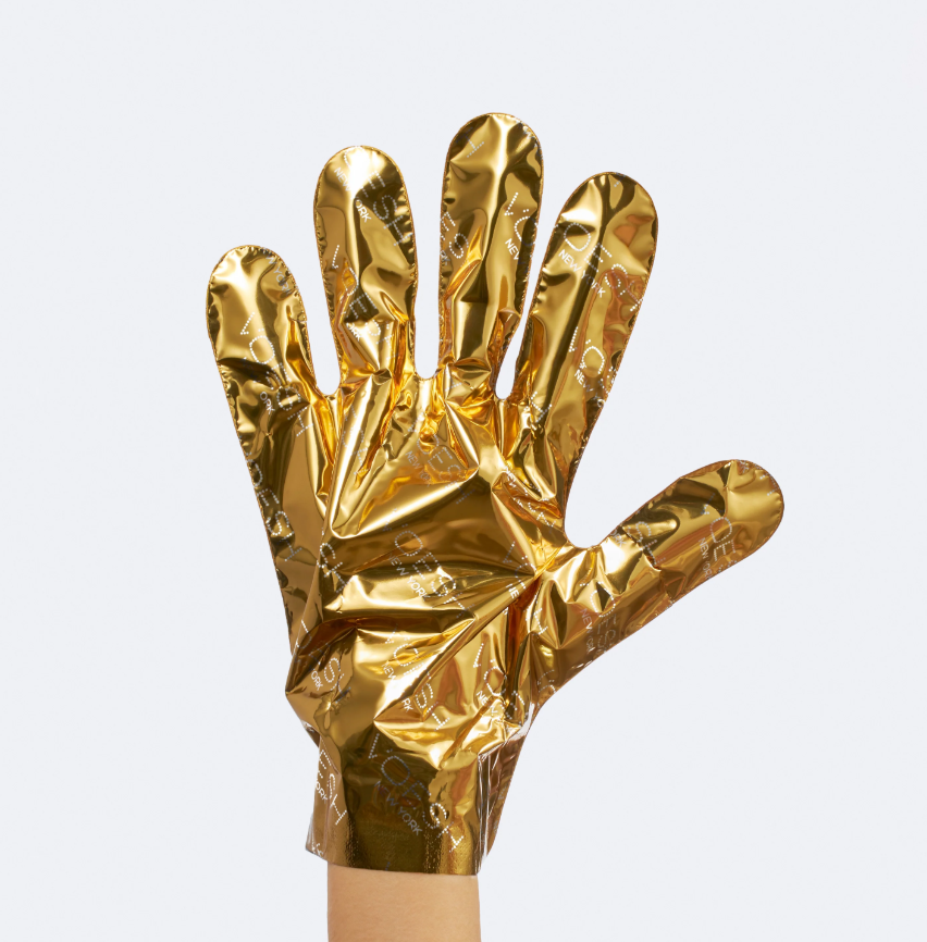 Voesh Collagen Glove - Imperial Gold sample