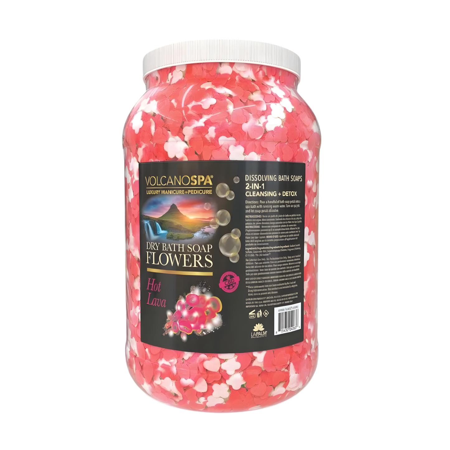 LaPalm Volcano Spa Flower Soap 1 Gallon - Hot Lava w/ Herb