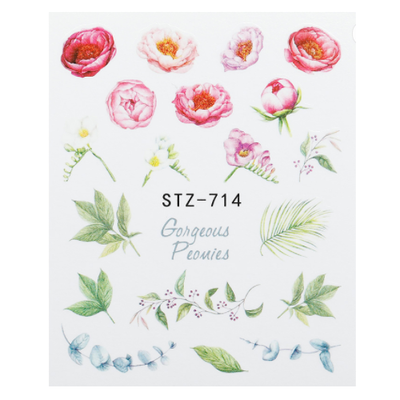Nail Art Water Decal Flowers - 714