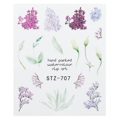 Nail Art Water Decal Flowers - 707
