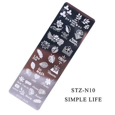 Nail Art Stamper Stencil Plates - 10 Simple Life