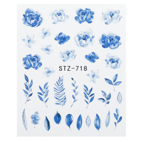 Nail Art Water Decal Flowers - 718
