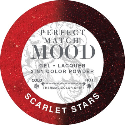 swatch of 013 Scarlet Stars Perfect Match Mood Trio by Lechat