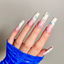 nail ideas with Square C-Curve Tips XXL Clear By Kiara Sky