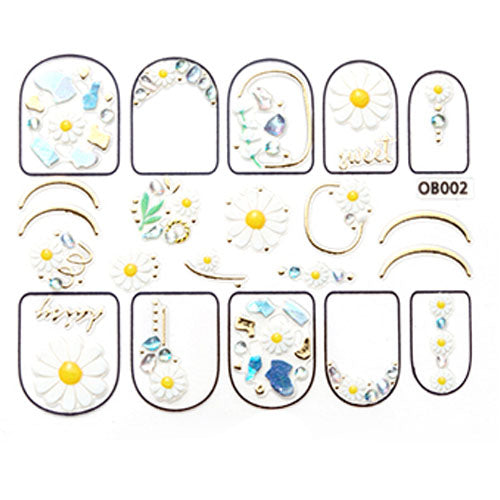 Design Nail Art Sticker Set - OB002 : Daisy Dream