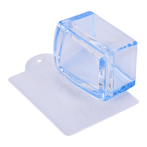 Rectangle Stamper Nail Art Silicone Rectangle Stamper - Blue