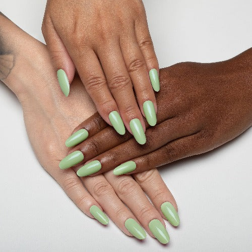 Tried a muted pistachio nail color for my green hands : r/OliveMUA