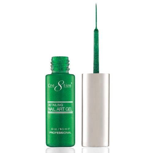 #29 Green Glitter Striping Brush Gel by Cre8tion