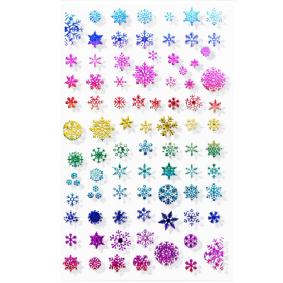 Nail Art Stickers Decal Christmas - Metallic Rainbow - ZO-07
