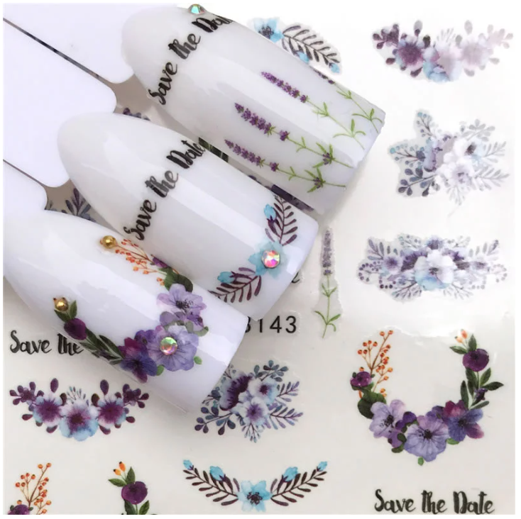 Nail Water Decals Floral - YZW-3143