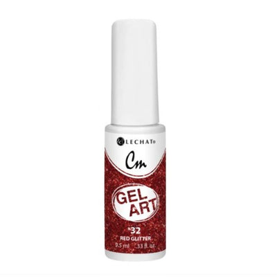 CMG32 Red Glitter Nail Art Gel by Lechat