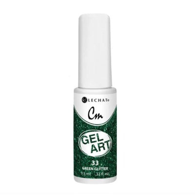 CMG33 Green Glitter Nail Art Gel by Lechat