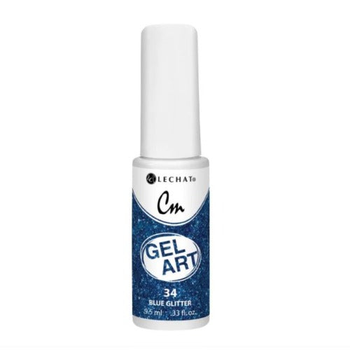 CMG34 Blue Glitter Nail Art Gel by Lechat