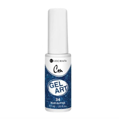 CMG34 Blue Glitter Nail Art Gel by Lechat