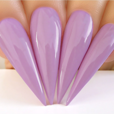 hands wearing 409 D’Lilac Dip Powder by Kiara Sky