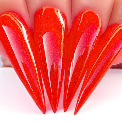 Swatch of #424 I'm Not Red-E Yet Classic Gel & Polish Duo by Kiara Sky