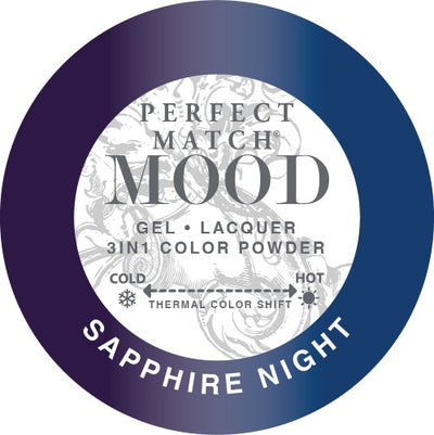 swatch of 043 Sapphire Night Perfect Match Mood Trio by Lechat