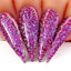 Hands wearing 430 Purple Spark Gel Polish by Kiara Sky