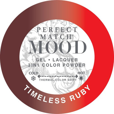 swatch of 044 Timeless Ruby Perfect Match Mood Trio by Lechat